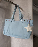 3 Color Ring Eyelet Big Shoulder Bag
