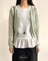 ケリーカシミアVネックルーズフィットカーディガン12C