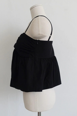 CROSS-WRAP PEPLUM BUSTIER TOP (3COLORS!)