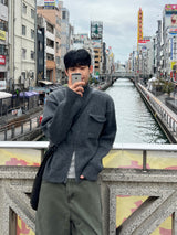 オスティーハイネックニットジップアップ (M, L / 2 Colors