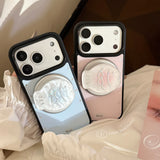 マザーオブパール フィッシュ ゴールドフレーム マグネティック iPhone ケース