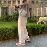LMN Avenue Linen Pintuck Wide Pants (3 colors)