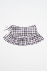 Chica frill check wrap skirt