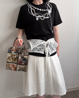 パール ネックレス Tシャツ