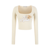 13DE MARZO Sequin Logo Tight Top