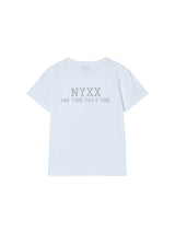 NYX FLAG APLIQUE TEE WHITE