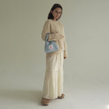 flower padding tote-sky