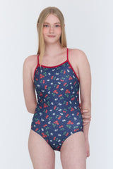 [Cherry Bomb_navy] One Piece Swimsuit