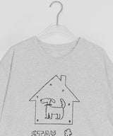 Ritsuka Dog Printing Loose Fit Short Sleeve Tee