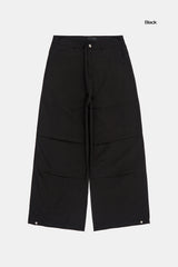 ツイルスナップワイドコットンパンツ