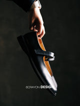 6CRAYON Unisex ブラウンフルグレインレザーメリージェーン