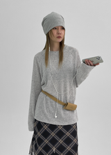 [MADE] Papa Summer Knit Long Sleeve T-shirt (Linen 30%)