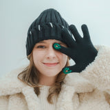 two hole touch finger touch gloves