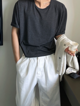 Inner U-Neck Silky Short Sleeve Tee