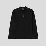Jireon Half Zip-Up Ribbed Long Sleeve T-Shirt