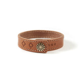 Leather bangle / Vegetable orange