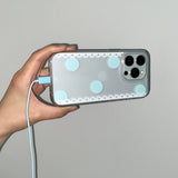 [MADE] [+MagSafe] ポルカ レース スマホケース ミント (clear jelly hard)