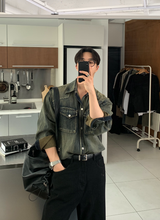 Our Western Overfit Two Pocket Denim Shirt