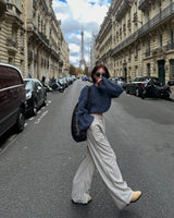 Light and crop thick knit/4colors