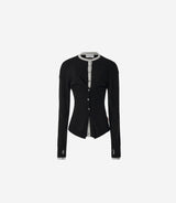 Jane Two-Tone Cashmere Cardigan