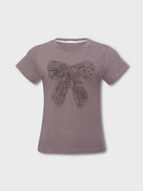 ドットフリルリボンTシャツ (COCOA)