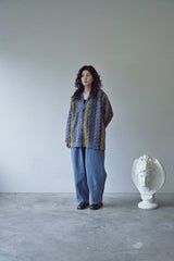 BOUCLE BOHEMIAN HERITAGE CARDIGAN (Blue)
