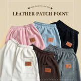 ニューティーパッチポケットストリングコーデュロイワイドパンツ[Long & Short]