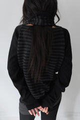 26SS★ STRIPE HALTER WOOL KNIT CARDIGAN