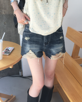 Vintage washing damage shorts