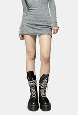 Oun Lace-Up Middle Boots