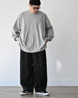 DRW D-RING ONE TUCK BALLOON PANTS BK 