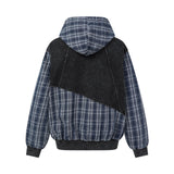 Viona Check Patch Zip Hoodie