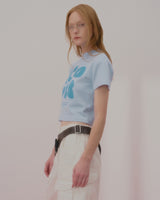 ポインテージロゴクロップTシャツ-SKY BLUE