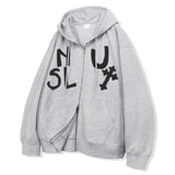 Dot Cross 2way Zip-Up Hoodie - 2COLOR