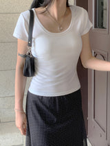 ベアソフトスリムフィットラウンドネックベーシック半袖Tシャツ (5 colors)