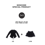 pre back string shirt + cancan skirt set