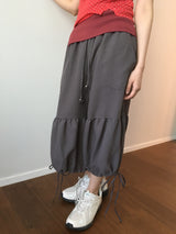 Shirring harem pants 