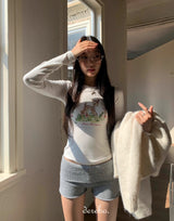 バンビスリムロングスリーブTシャツ