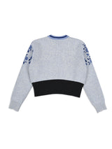 Waist Banding Floral Cardigan (Blue)