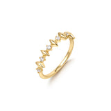 [Worn by Hyunyoung Joo]Multi Sparkle 925 Silver + 14k gold plating Ring R061-03G