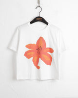 アルツフラワープリントクロップド半袖Tシャツ