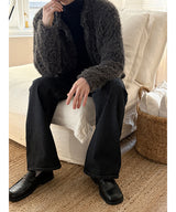 [Unisex] Hairy crop round knit cardigan(3color)
