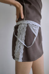 26SS★ LACE TRIM V-NECK T-SHIRT