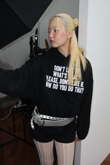 LETTERING HOODIE - BLACK