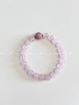 Pink glass bead bracelet