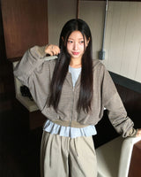ソフトレイヤードフリルロングスリーブTシャツ