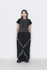 33 ラグラン半袖クロップTシャツ