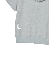 NY アップリケSSフードジップアップ GREY