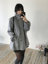 ハイネックダブルコート (2 colors)