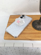フラワーモザイクジェリーハードスマホケース